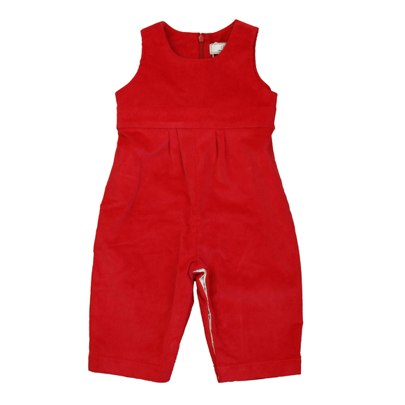 Classic Prep Girls Crimson Red Romper size: 9-12 Months - Picture 1 of 2